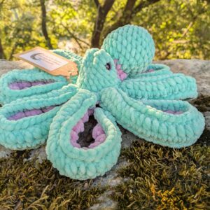 Anchor la "mini" pieuvre - menthe & mauve