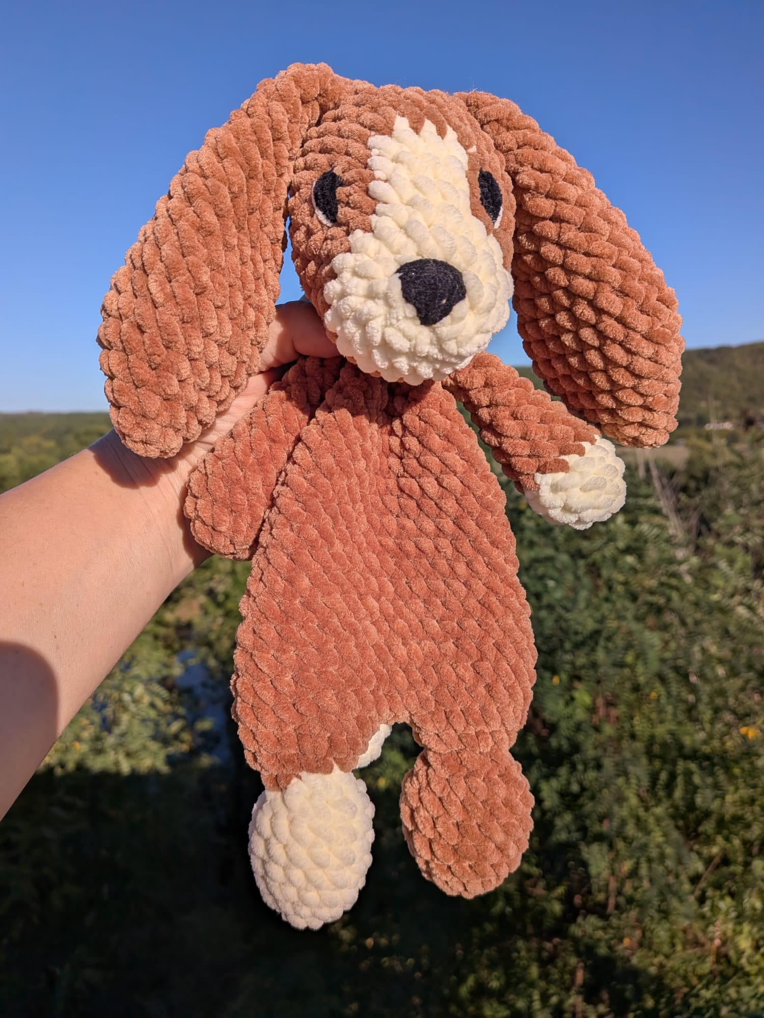 Doudou chien peluche crochet
